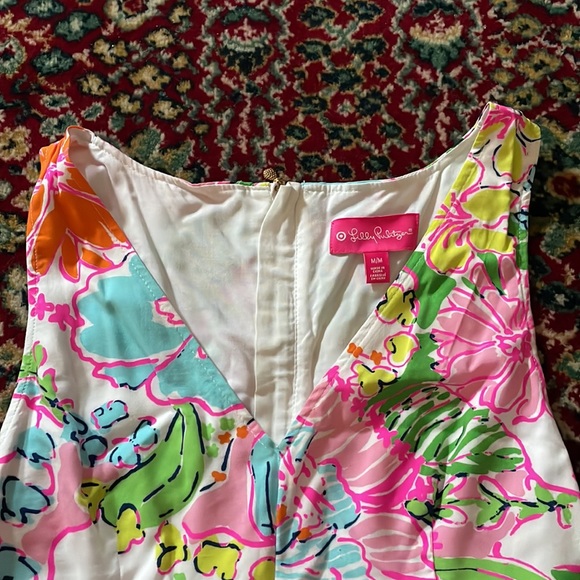 EUC Lilly Pulitzer Nosie Posey V-Neck Tank Top - Picture 3 of 9